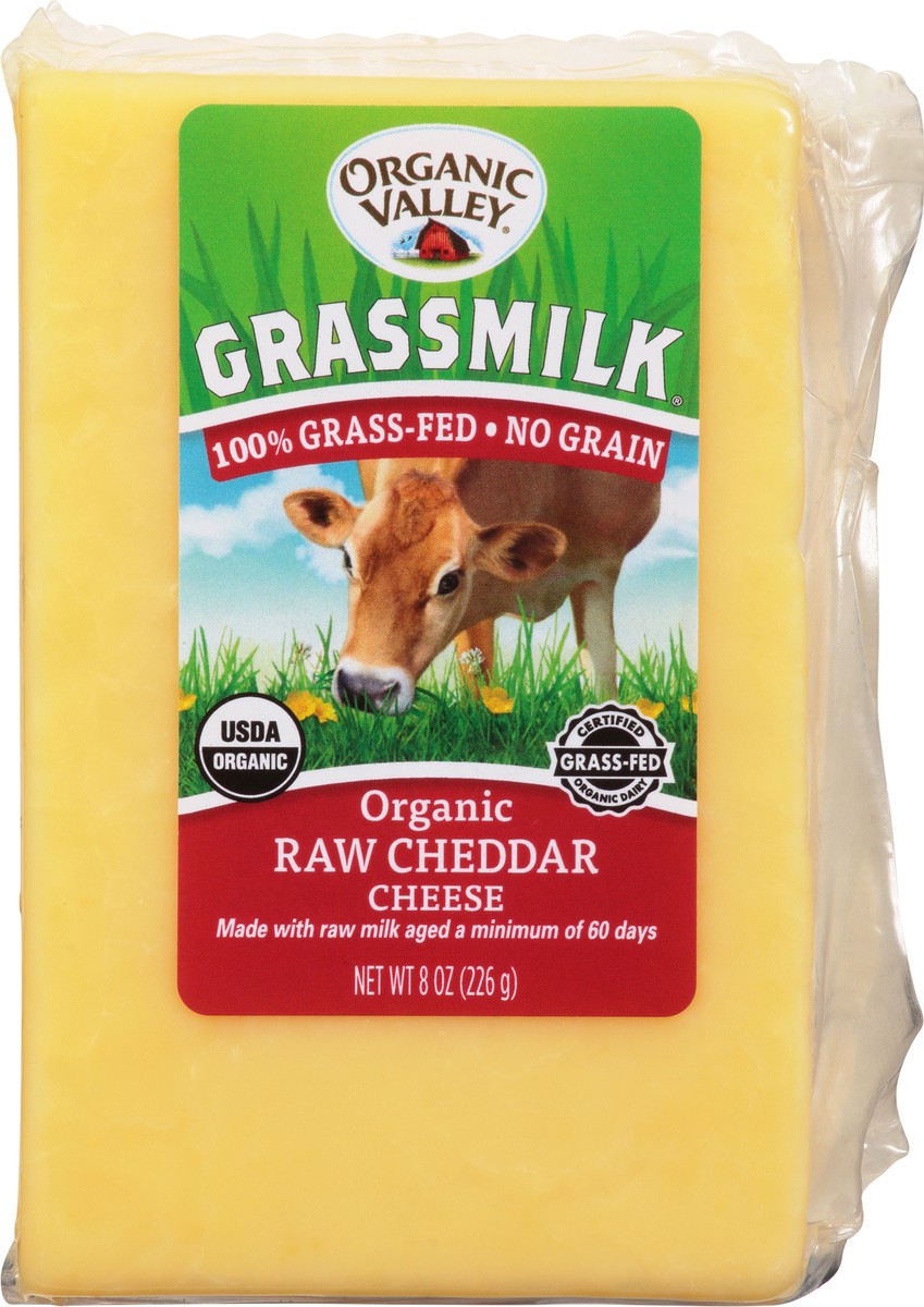 slide 6 of 9, Organic Valley Grassmilk Organic Raw Cheddar Cheese, 8 oz