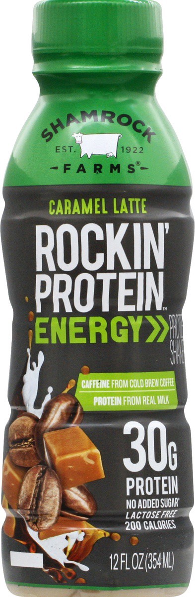 slide 6 of 9, Shamrock Farms Rockin' Protein Energy Caramel Latte Drink - 12 fl oz, 12 fl oz