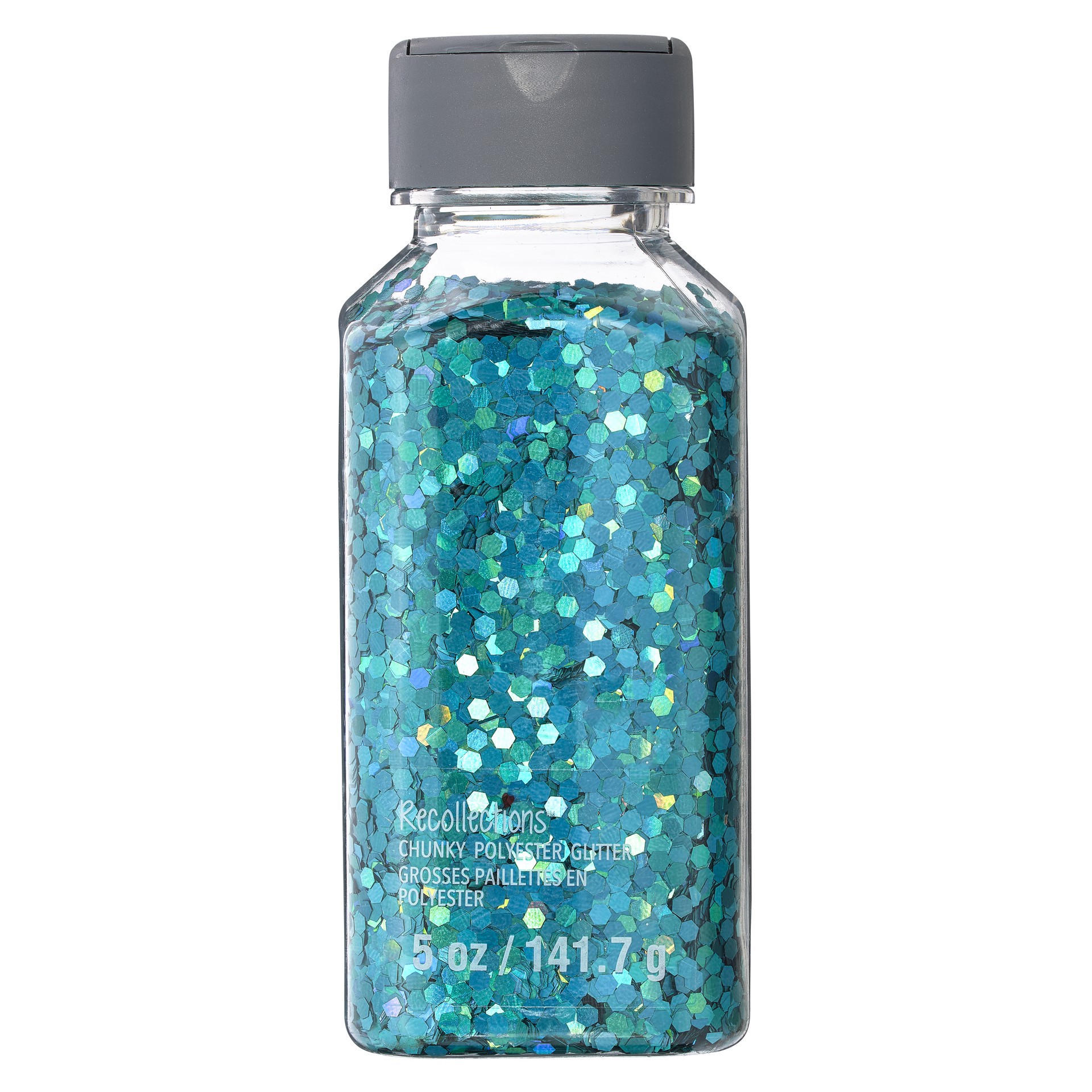 slide 2 of 3, Mint Holographic Chunky Polyester Glitter By Recollections, 5 oz