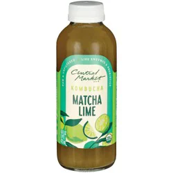 Central Market Organic Kombucha - Matcha Lime - 16 oz