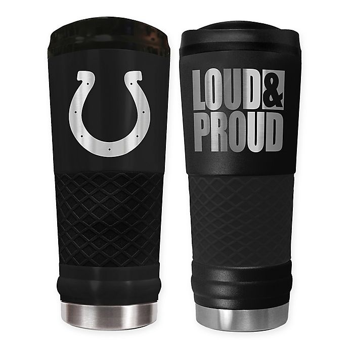 slide 1 of 1, NFL Indianapolis Colts Powder Coated Stealth Draft Tumbler, 24 oz