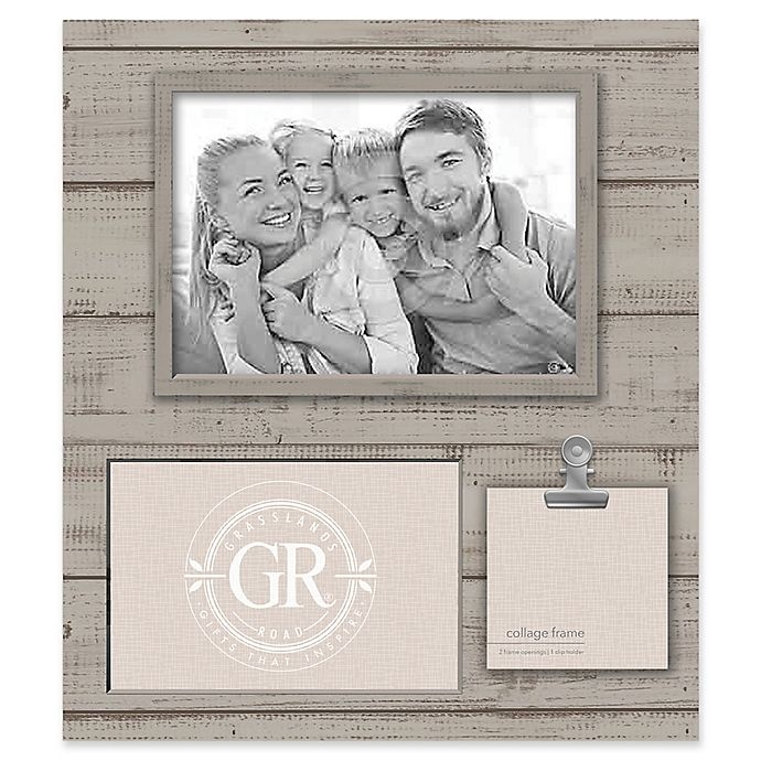 slide 1 of 1, Grasslands Road Shiplap 3-Opening Frame - Grey/Beige, 1 ct