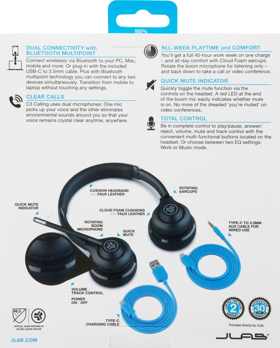 slide 8 of 12, JLab Go Work Wireless On-Ear Headset 1 ea, 1 ct