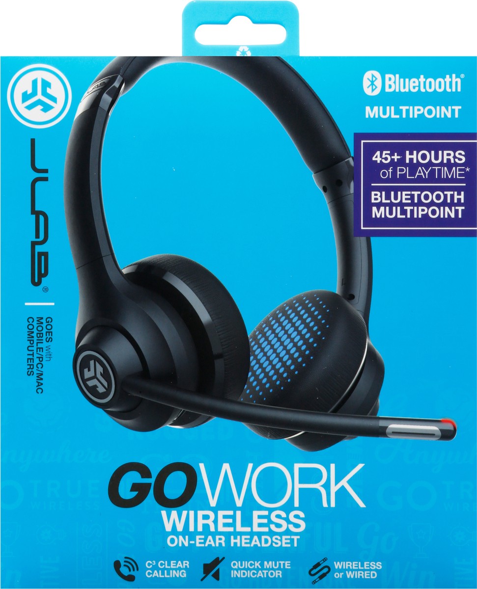 slide 4 of 12, JLab Go Work Wireless On-Ear Headset 1 ea, 1 ct