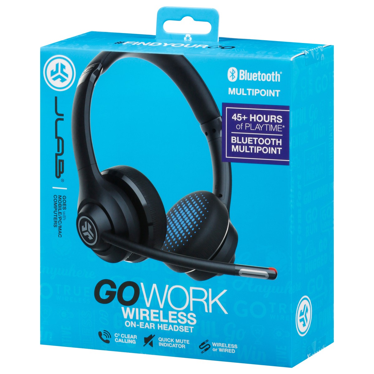 slide 2 of 12, JLab Go Work Wireless On-Ear Headset 1 ea, 1 ct