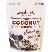 slide 1 of 1, Absolutely Gluten Free Raw Coconut Chews Chocolate & Cacao Nibs, 5 oz