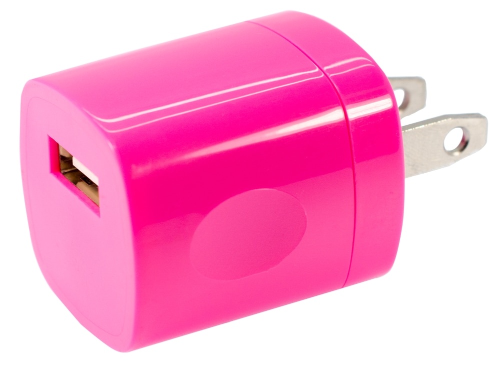 slide 1 of 1, Cellcandy Usb Ac Charter - Shocking Pink, 1 ct