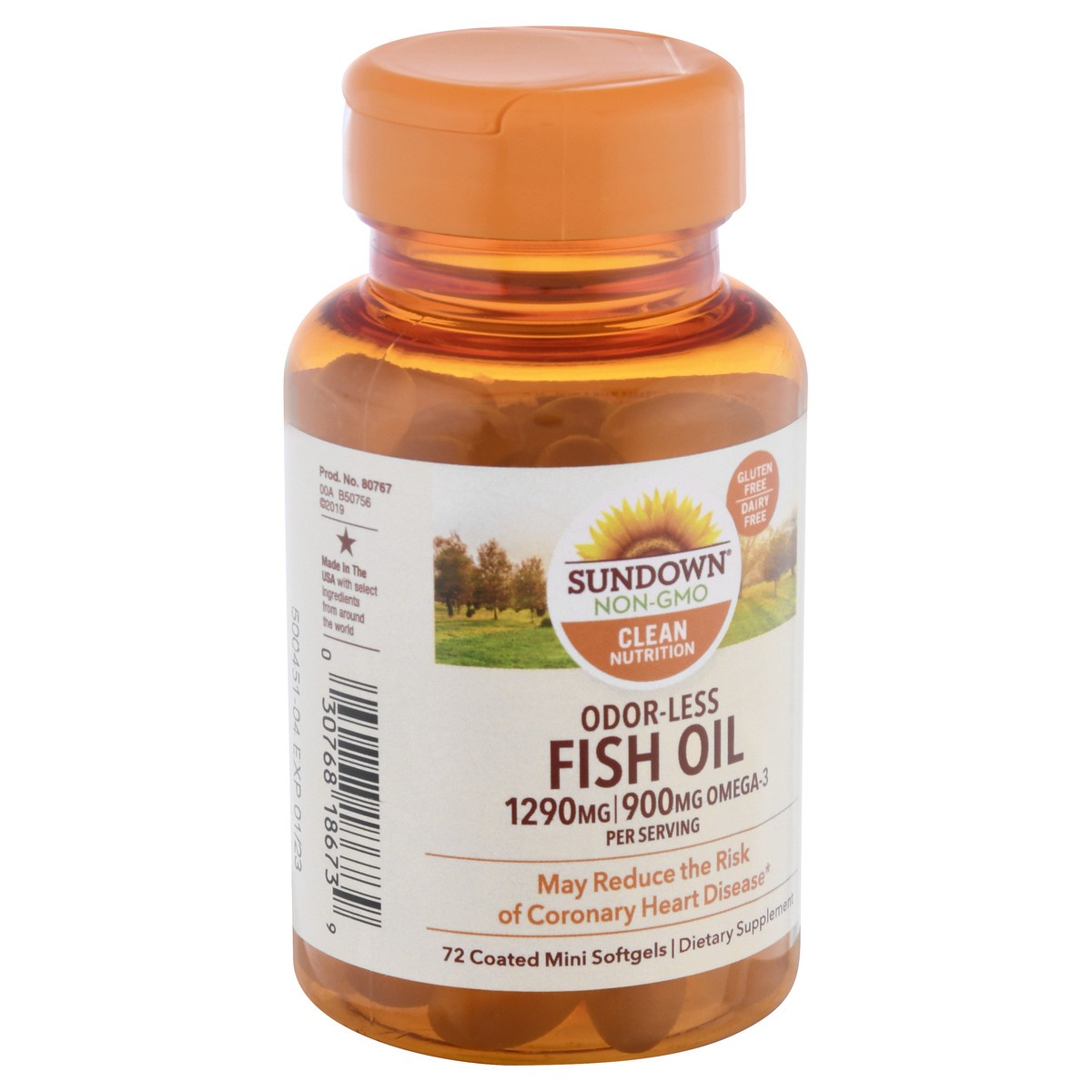 slide 2 of 9, Sundown Naturals Odor-less Fish Oil, 72 ct