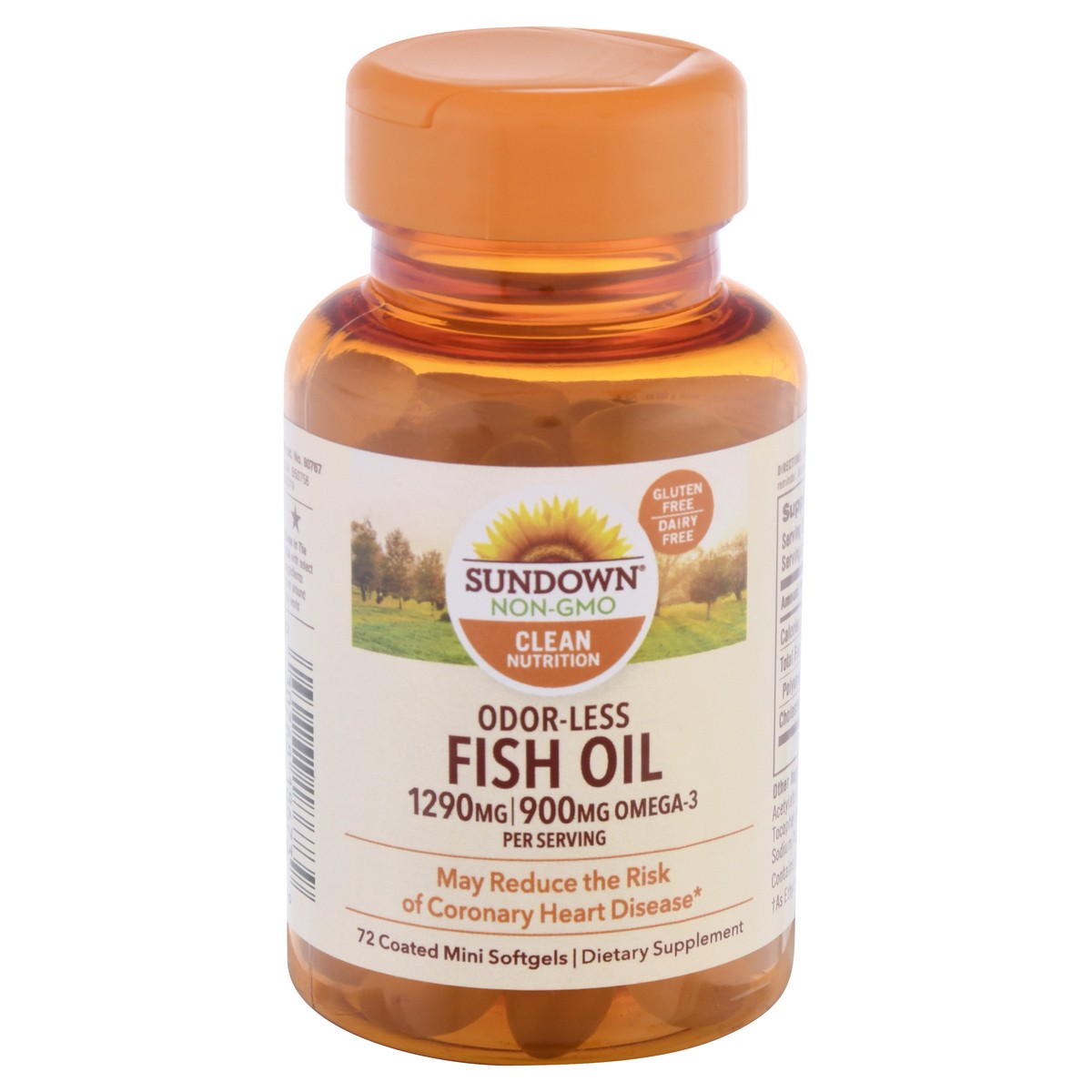 slide 1 of 9, Sundown Naturals Odor-less Fish Oil, 72 ct