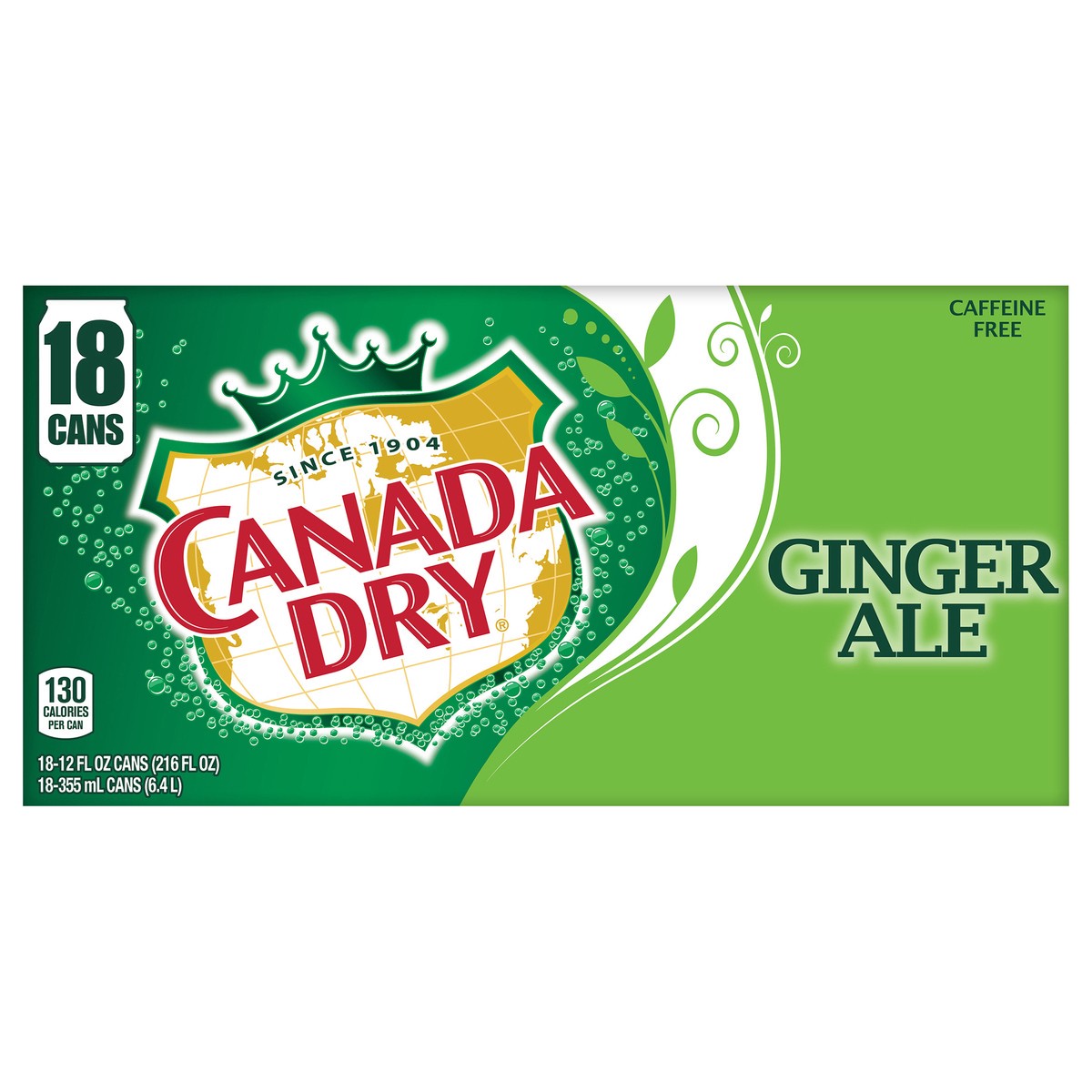 slide 12 of 12, Canada Dry Ginger Ale Soda, 12 fl oz cans, 18 pack, 18 ct