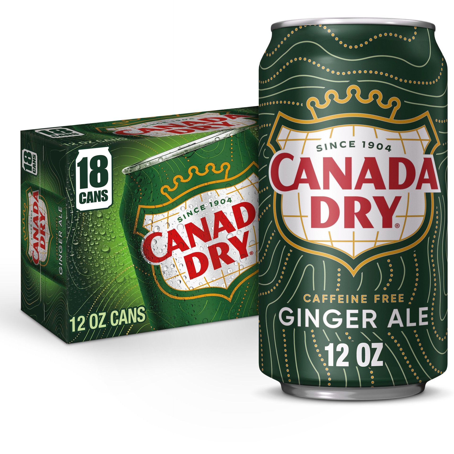 slide 1 of 12, Canada Dry Ginger Ale Soda, 12 fl oz cans, 18 pack, 18 ct