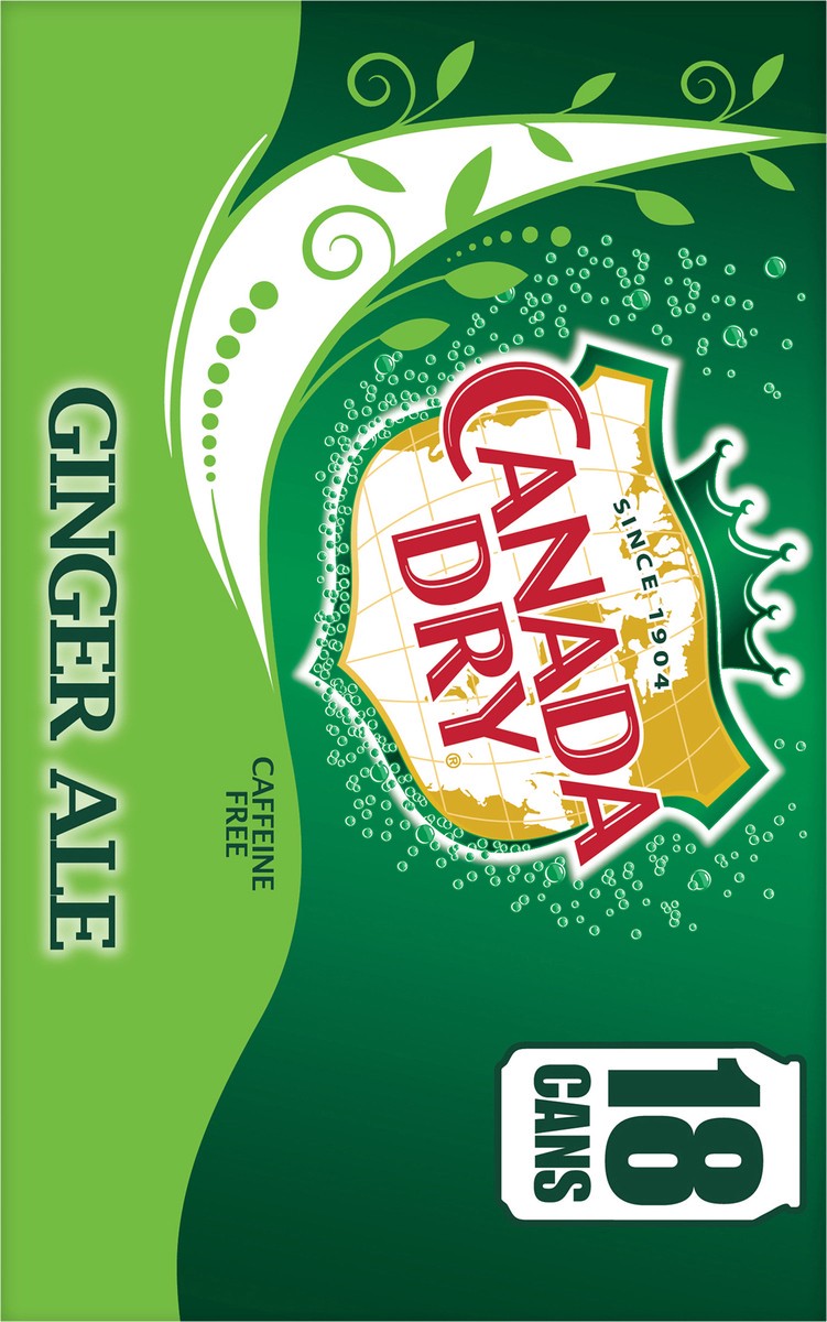 slide 9 of 12, Canada Dry Ginger Ale Soda, 12 fl oz cans, 18 pack, 18 ct