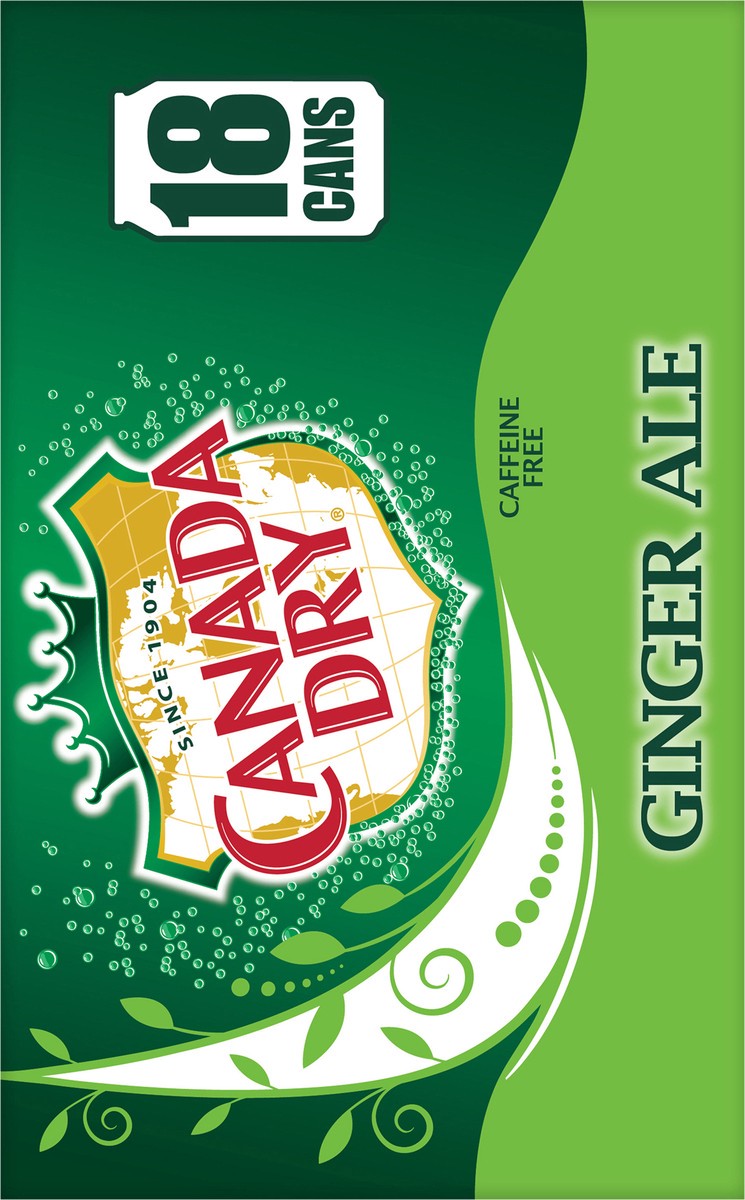 slide 10 of 12, Canada Dry Ginger Ale Soda, 12 fl oz cans, 18 pack, 18 ct