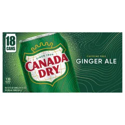 Canada Dry Ginger Ale Soda, 12 fl oz cans, 18 pack