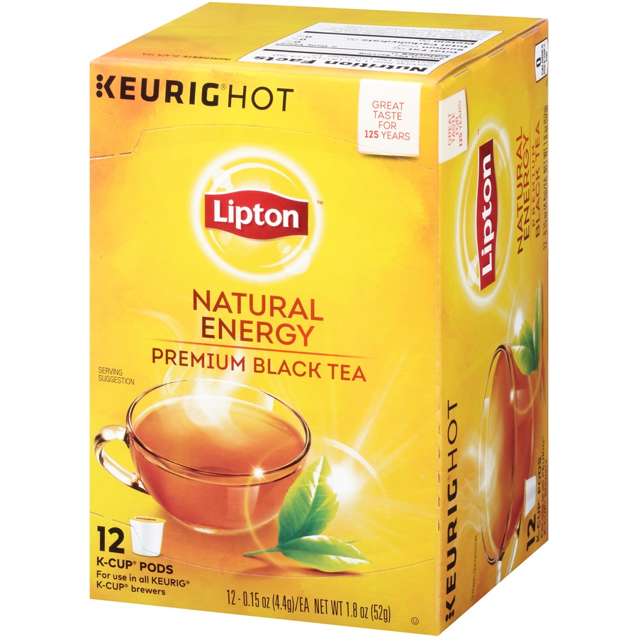 Lipton Natural Energy Premium Black Tea KCup Pods 12 ct Shipt