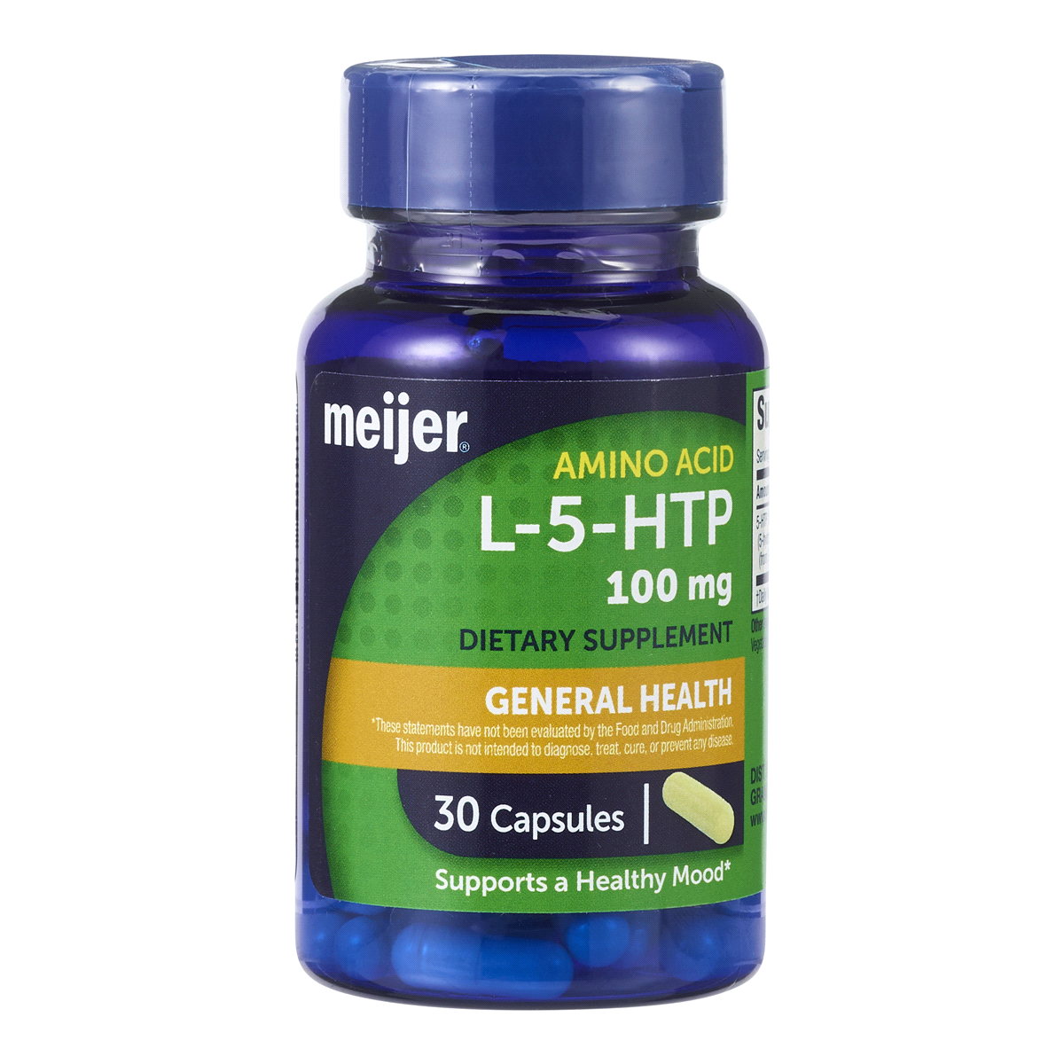 slide 1 of 9, MEIJER WELLNESS Meijer Natural L-5 HTP Capsules, 30 ct; 100 mg