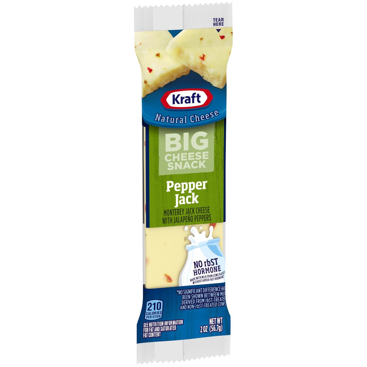 slide 2 of 8, Kraft Pepper Jack Big Cheese Snack Bar, 2 oz Stick, 2 oz