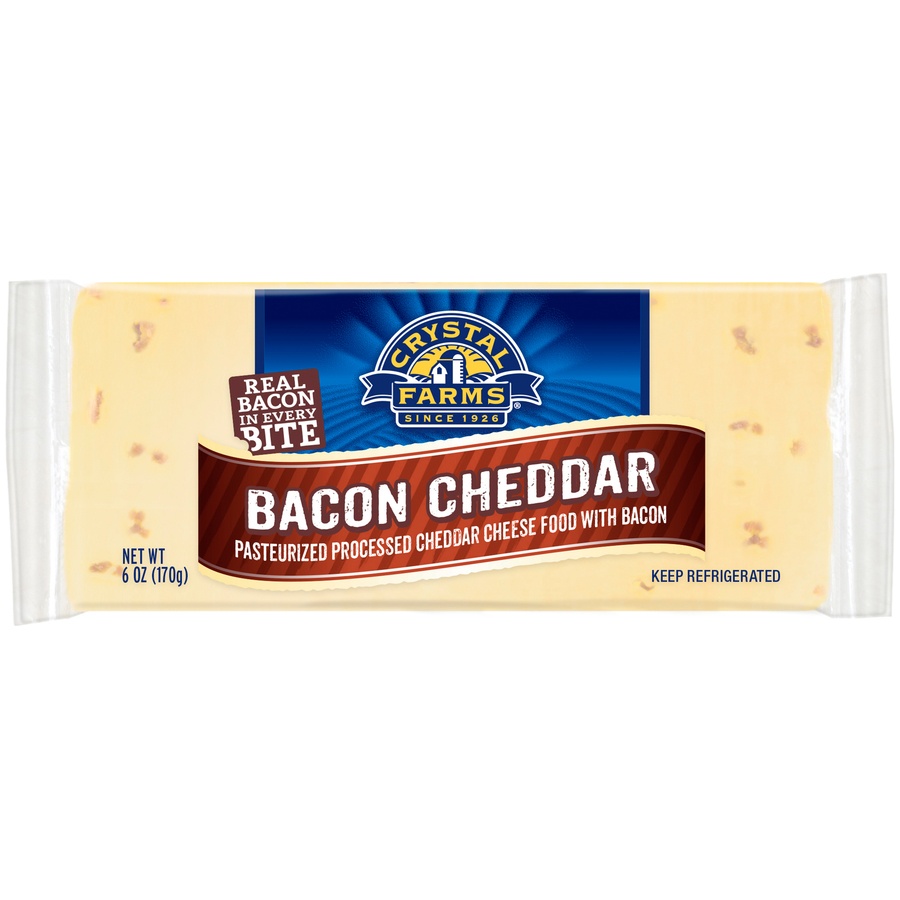 slide 1 of 1, Crystal Farms Bacon Cheddar Cheese, 6 oz