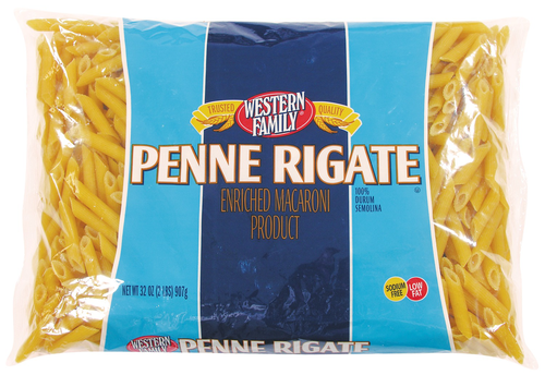 slide 1 of 1, Western Family Penne Rigate Pasta, 32 oz