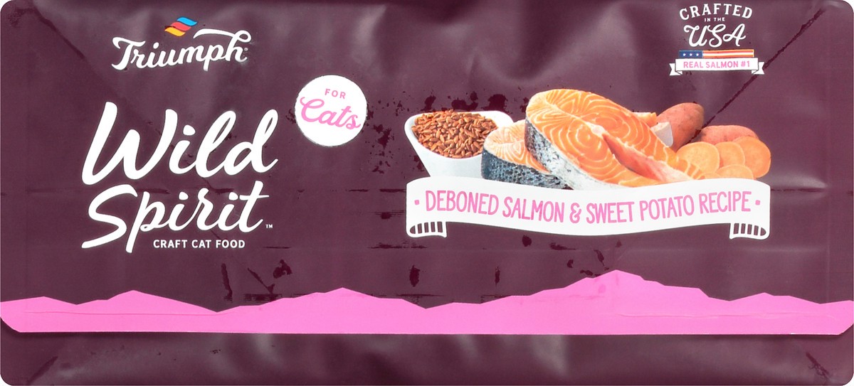 slide 3 of 12, Triumph Wild Spirit Deboned Salmon & Sweet Potato Recipe Cat Food 48 oz, 48 oz