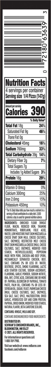 slide 3 of 14, Red Baron Pizza, Stuffed Crust Pepperoni 20.71 oz., 20.71 oz