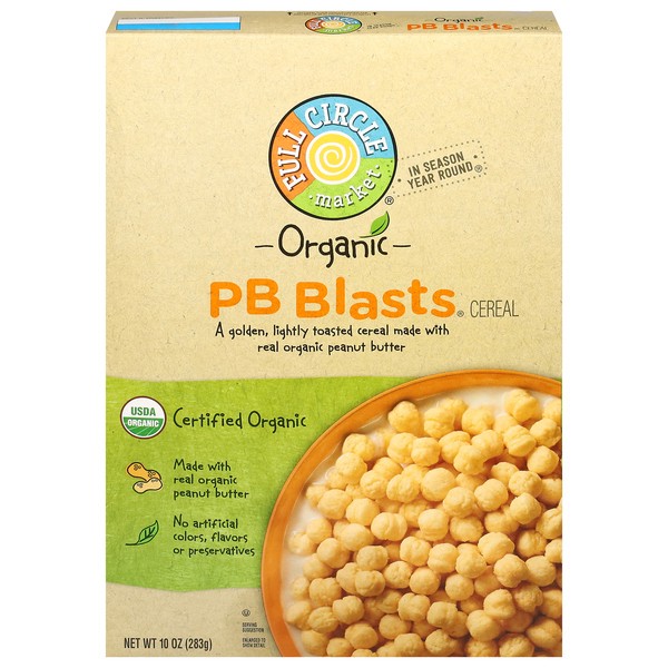 slide 1 of 2, Full Circle Market Organic PB Blasts Cereal 10 oz, 10 oz