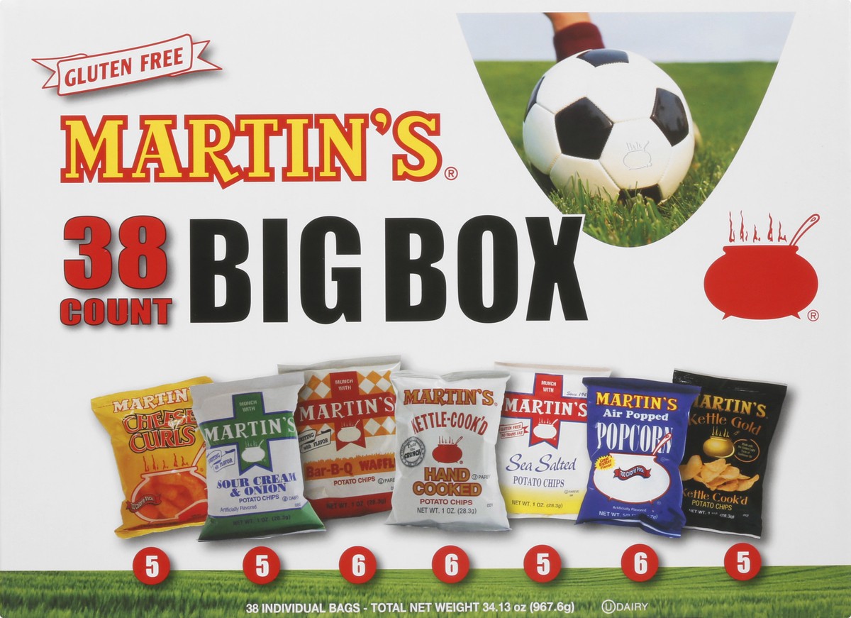 slide 12 of 13, Martin's Big Box Snacks 38 ea, 38 ct