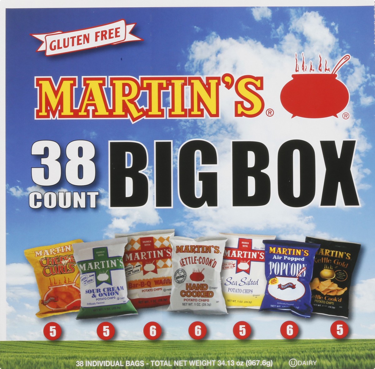 slide 6 of 13, Martin's Big Box Snacks 38 ea, 38 ct