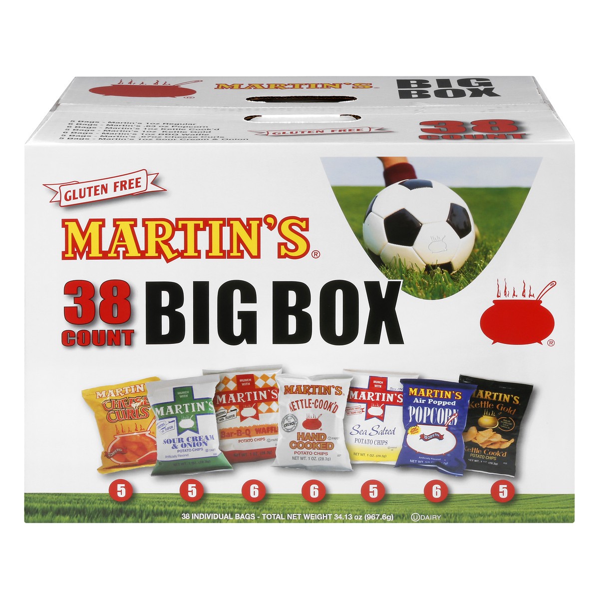 slide 1 of 13, Martin's Big Box Snacks 38 ea, 38 ct