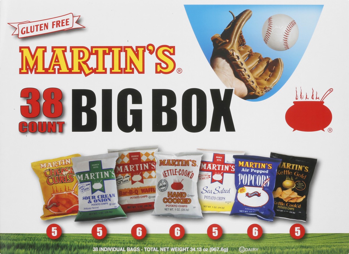 slide 11 of 13, Martin's Big Box Snacks 38 ea, 38 ct