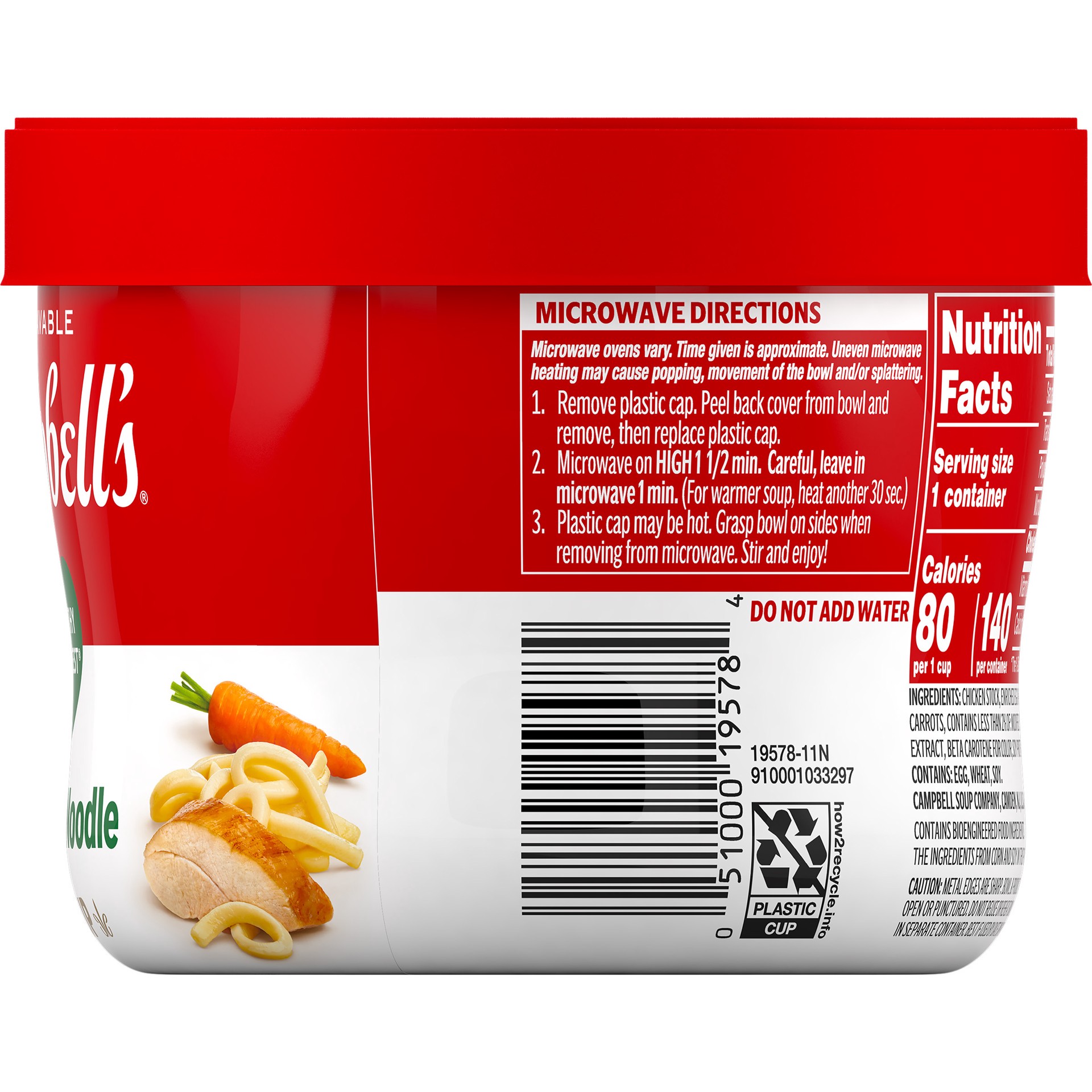 slide 3 of 5, Campbell's Healthy Request Chicken Noodle Soup, 15.3 Oz Microwavable Bowl, 15.3 oz
