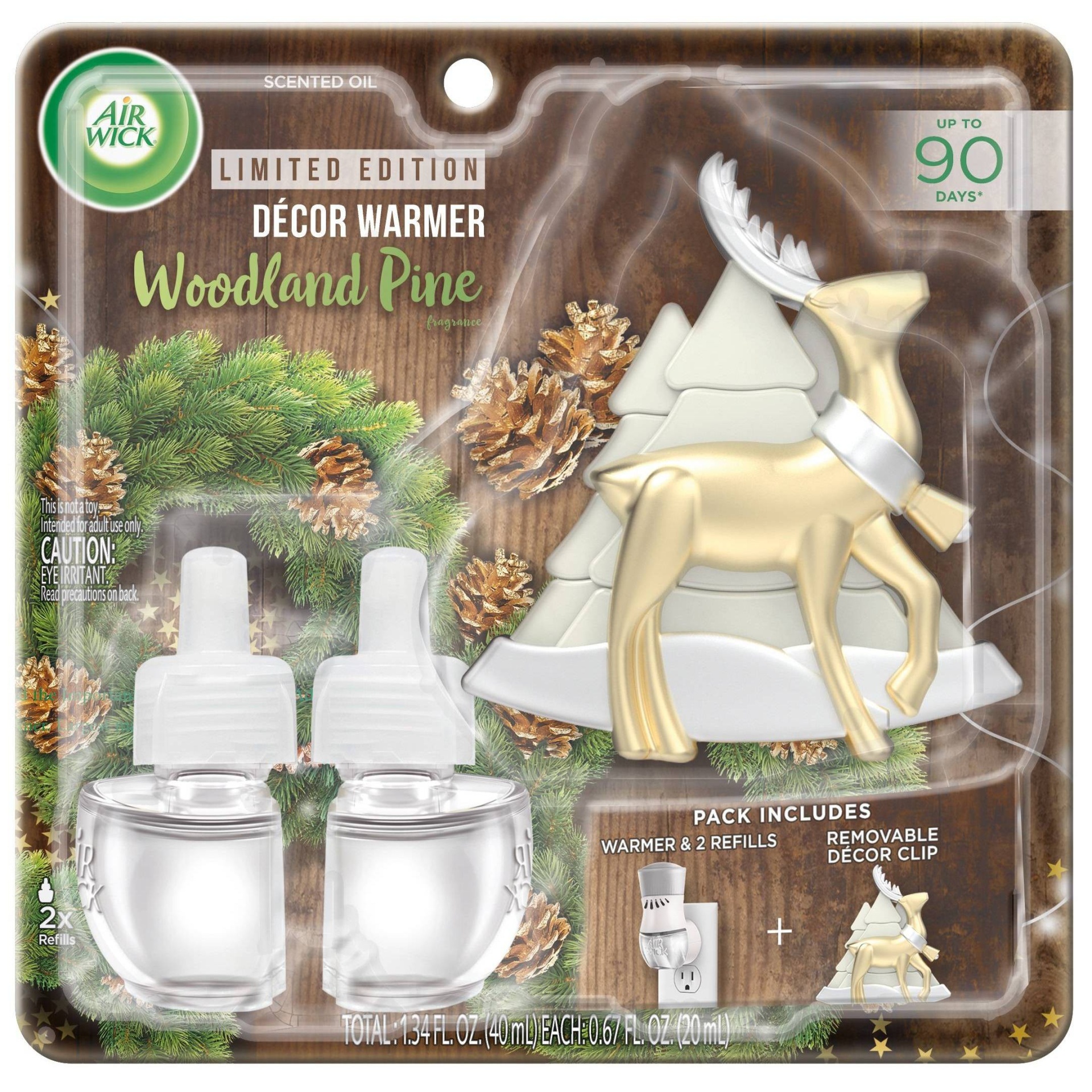 slide 1 of 5, Air Wick Scented Oil - Woodland Pine Decor Warmer Kit, 1 ct