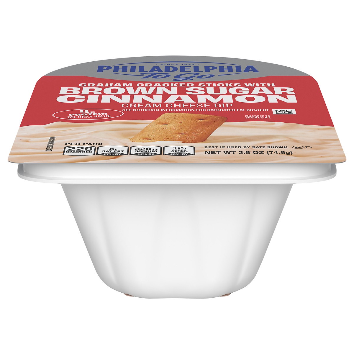 slide 1 of 14, Philadelphia To Go Graham Cracker Sticks & Brown Sugar Cinnamon Dip, 2.52 oz