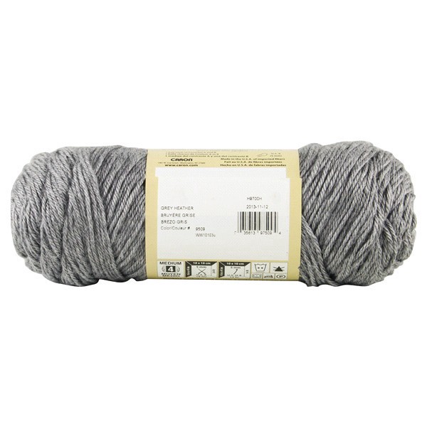 slide 13 of 13, Caron Simply Soft Heathers Grey Yarn, Woodland Heather, 6 oz