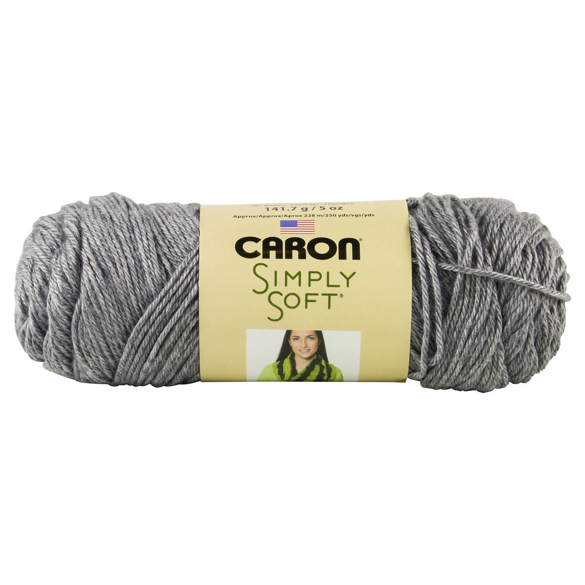 slide 1 of 13, Caron Simply Soft Heathers Grey Yarn, Woodland Heather, 6 oz