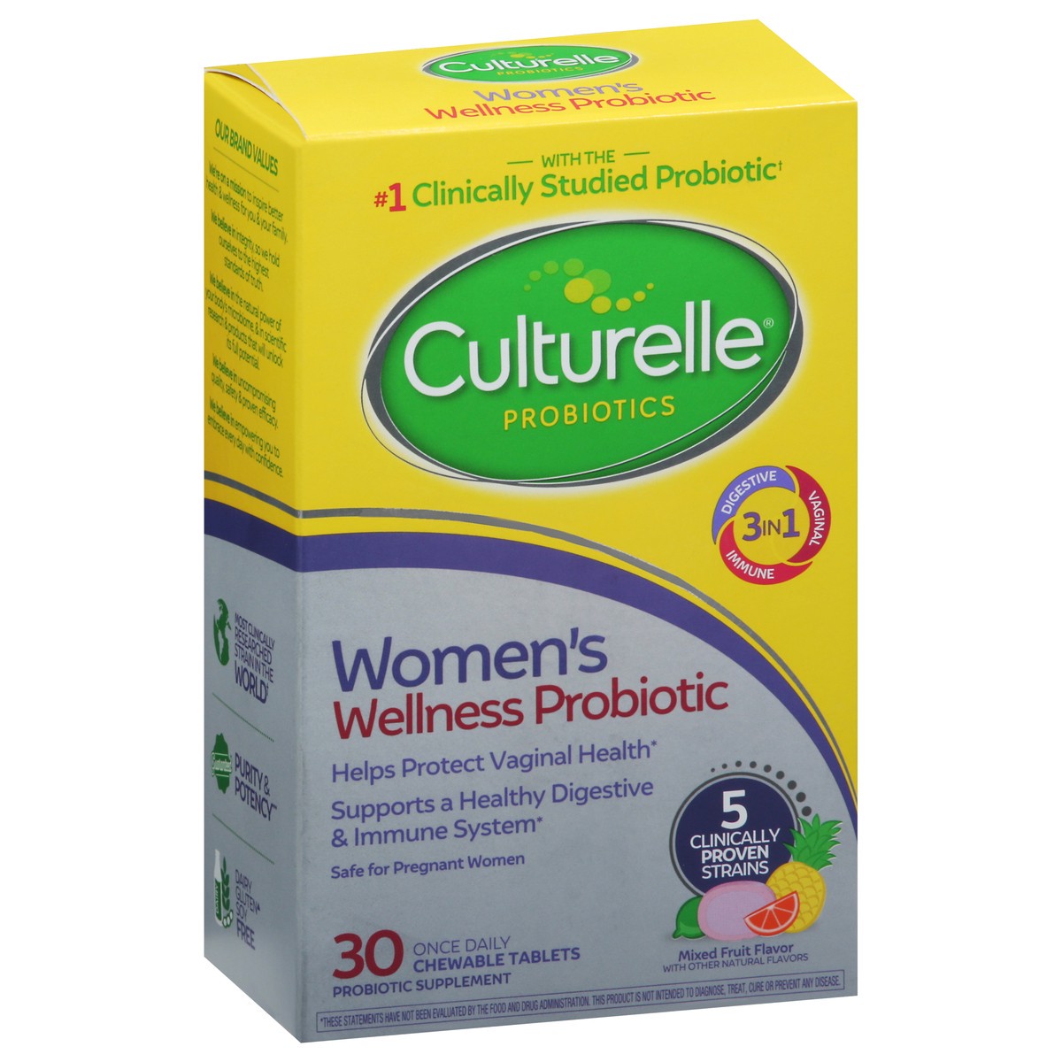 slide 2 of 9, Culturelle Women's Wellness Probiotic Chewable Supplement, 30 ct