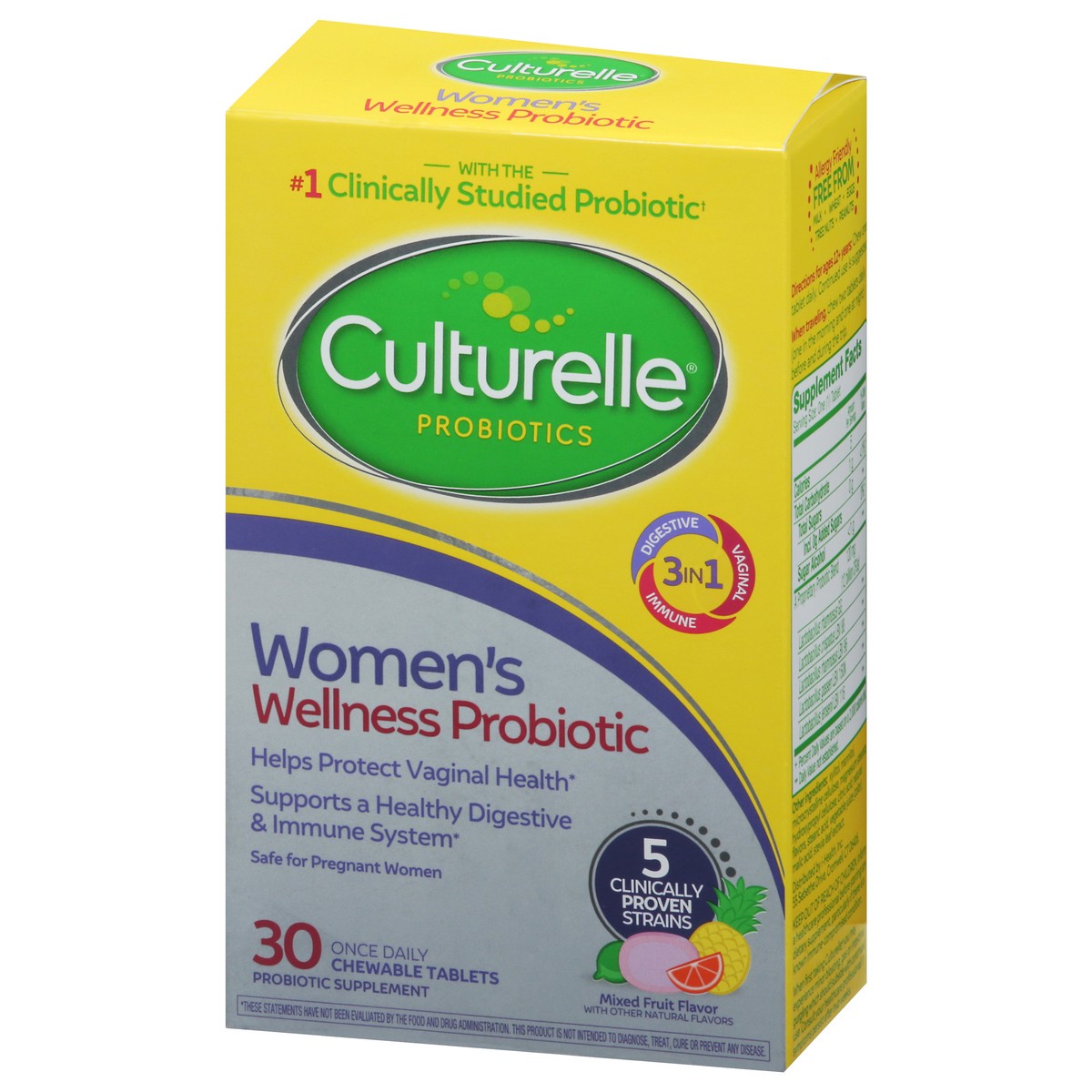 slide 3 of 9, Culturelle Women's Wellness Probiotic Chewable Supplement, 30 ct