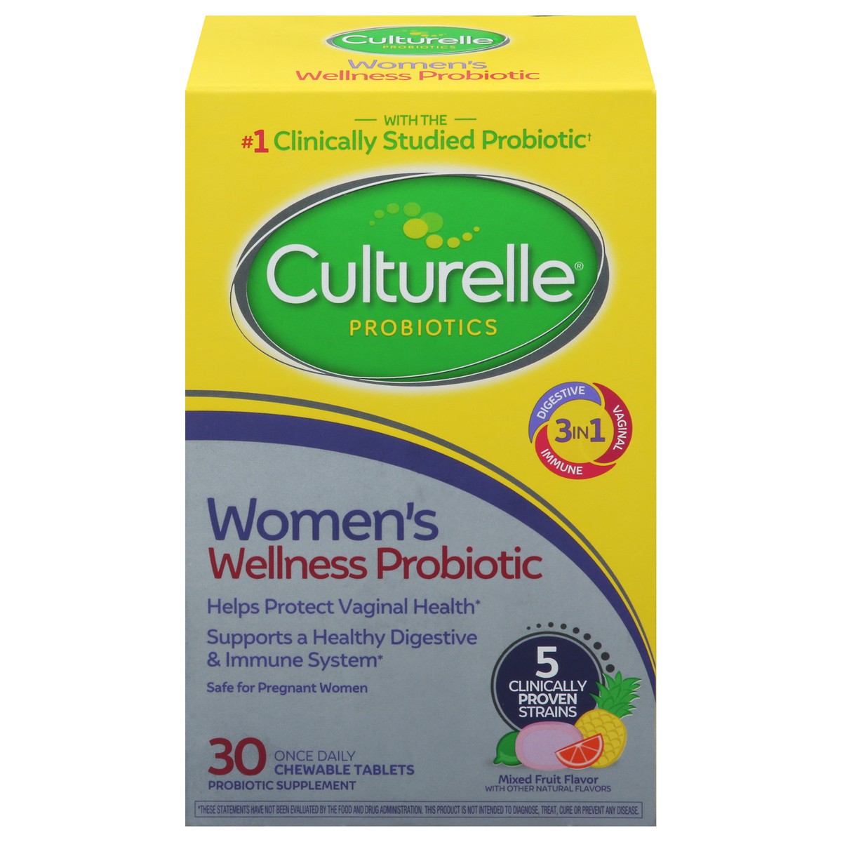 slide 1 of 9, Culturelle Women's Wellness Probiotic Chewable Supplement, 30 ct