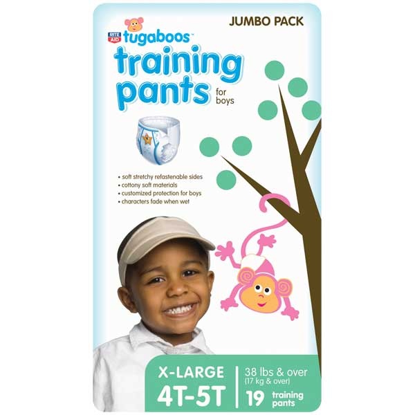 slide 1 of 1, Rite Aid Ra Tugaboo Trn Boy Xl, 19 ct