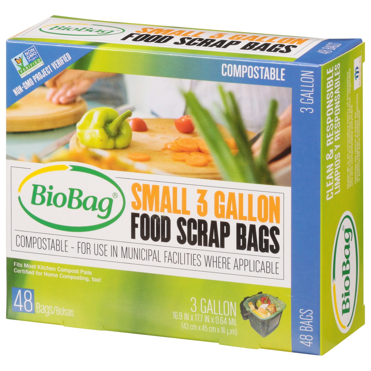 slide 3 of 9, Biobag Food Scrap Bags, 48 ct