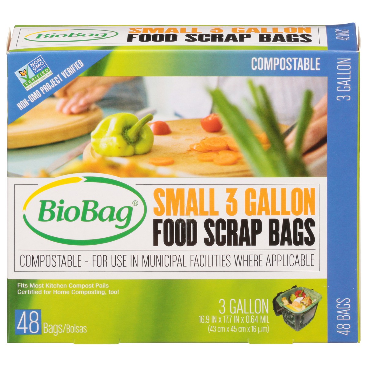 slide 1 of 9, Biobag Food Scrap Bags, 48 ct