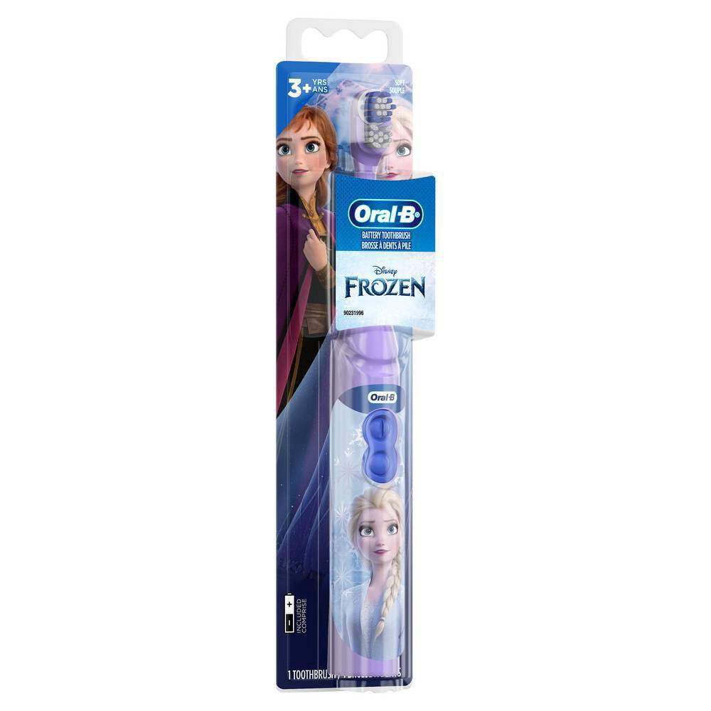 slide 4 of 9, Oral-B Battery Soft Toothbrush featuring Disney's Frozen for Kids 3+, 1 ct
