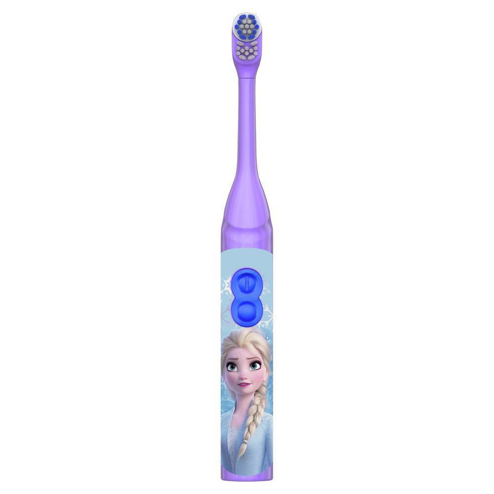slide 7 of 9, Oral-B Kid's Battery Toothbrush featuring Disney's Frozen, Soft Bristles, for Kids 3+, 1 ct