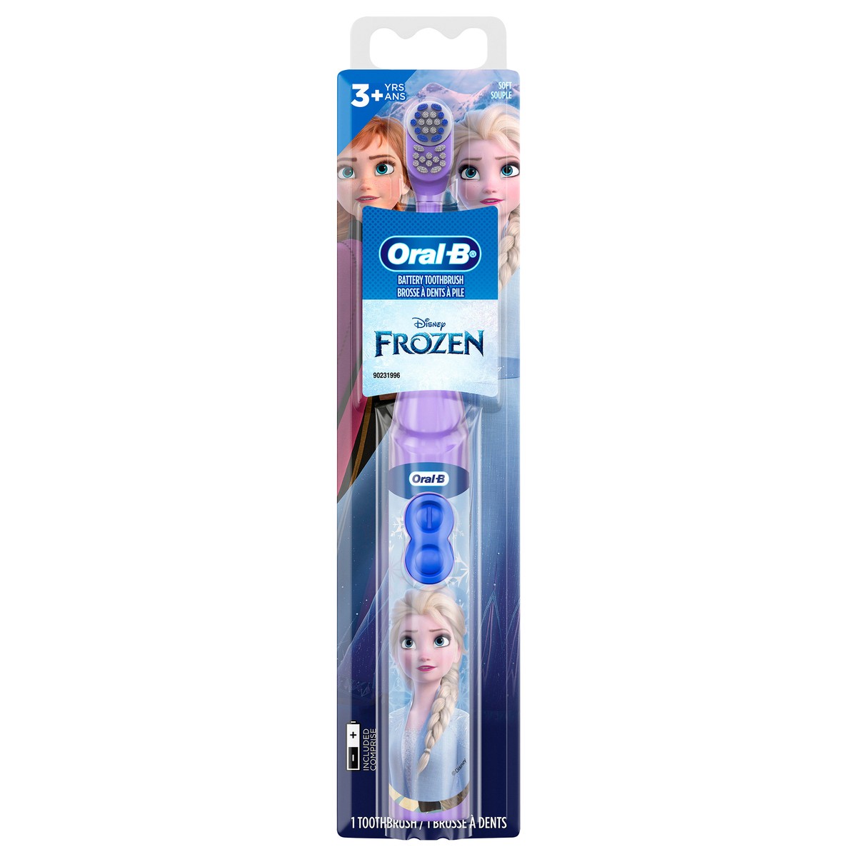 slide 1 of 9, Oral-B Kid's Battery Toothbrush featuring Disney's Frozen, Soft Bristles, for Kids 3+, 1 ct