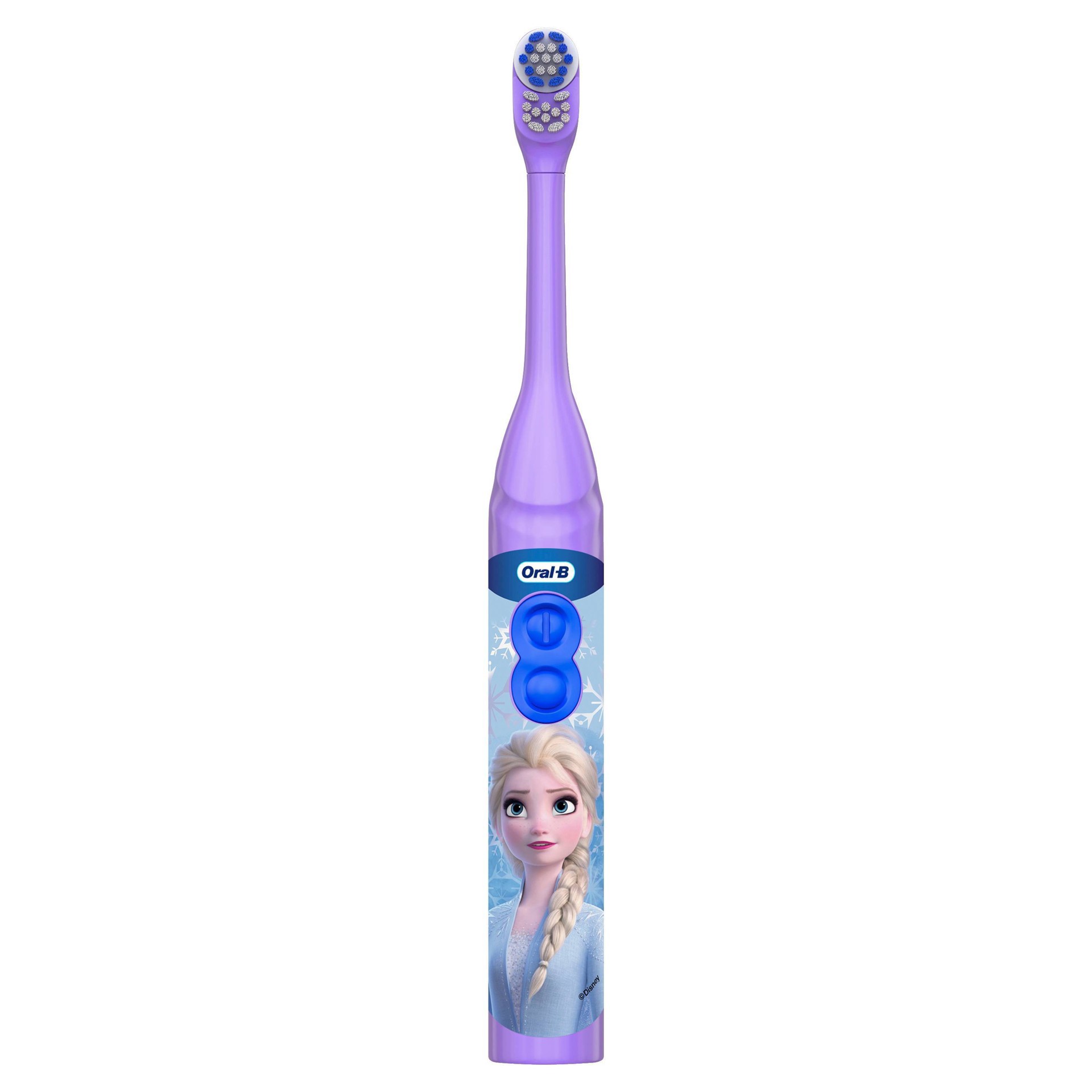slide 2 of 9, Oral-B Kid's Battery Toothbrush featuring Disney's Frozen, Soft Bristles, for Kids 3+, 1 ct
