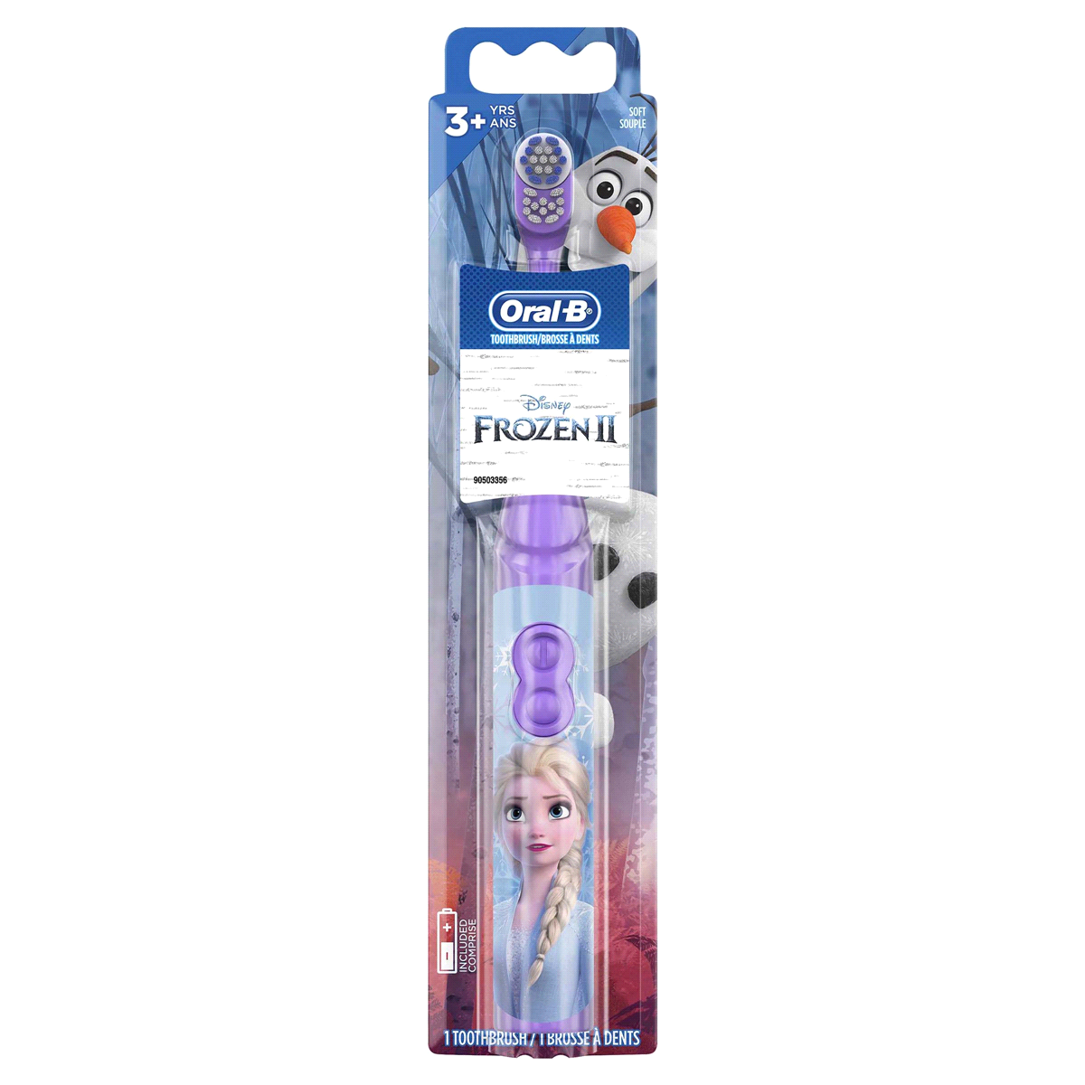 slide 1 of 1, Oral-B Pro-Health Jr. Featuring Disney's Frozen Battery Toothbrush, 1 ct