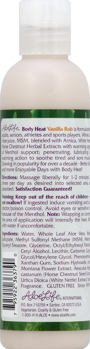 slide 3 of 3, Aloe Life Aloe Body Heat Rub, 8 oz