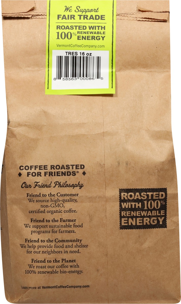 slide 5 of 13, Vermont Coffee Company Organic Single Region Caribbean Sea Medium-Dark Roast Whole Bean Tres Coffee 16 oz, 16 oz