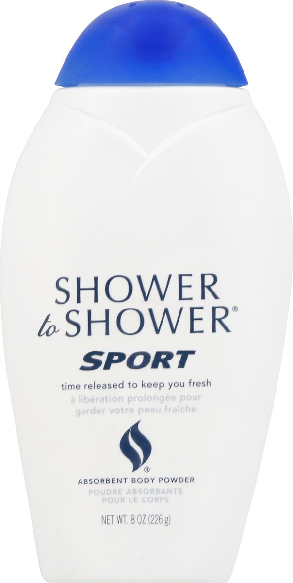 slide 6 of 9, Shower To Shower Sport Body Powder, 8 oz