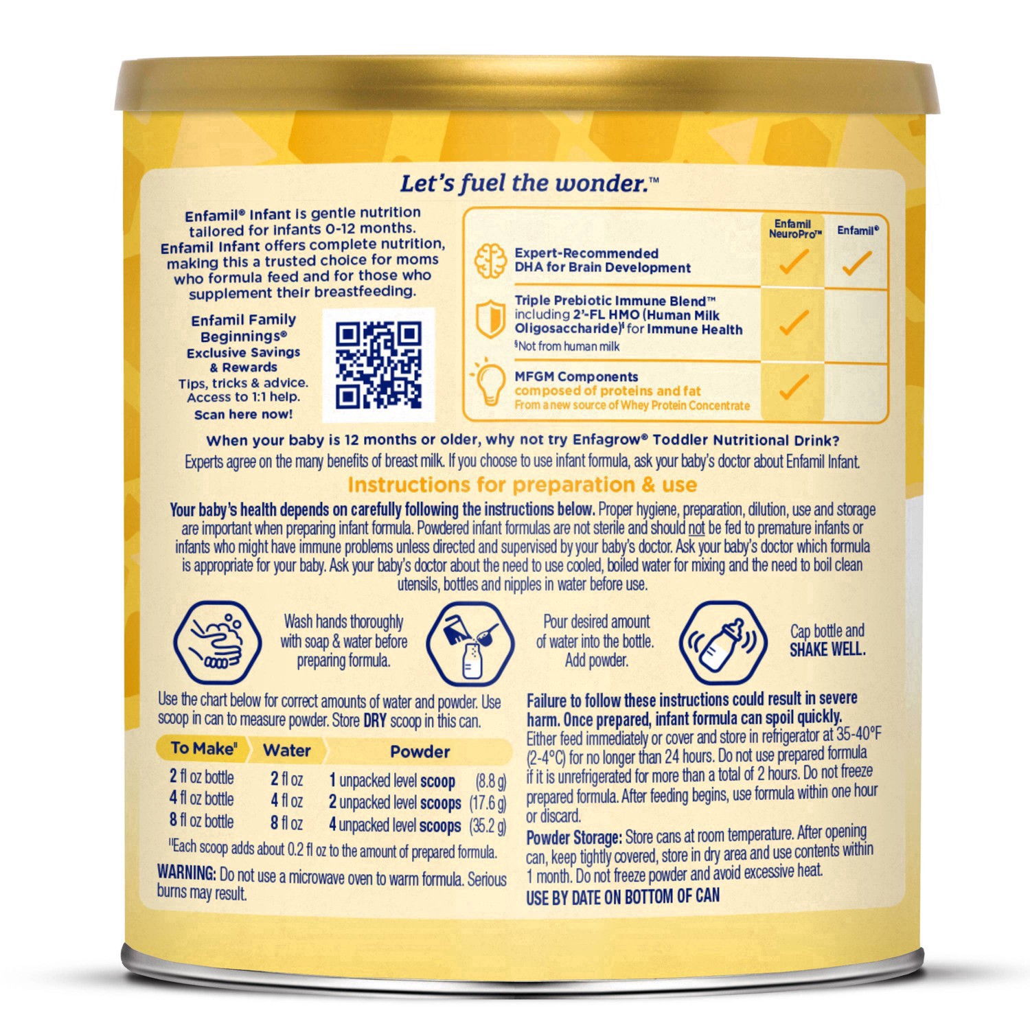 slide 58 of 60, Enfamil 0-12 Months Milk-Based Powder with Iron Infant Formula Baby 12.5 oz, 12.5 oz